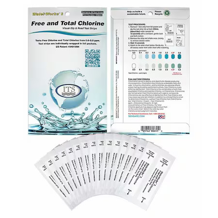 Industrial Test Systems 480655 Test Strips, Chlorine, 0-5Ppm, Pk30