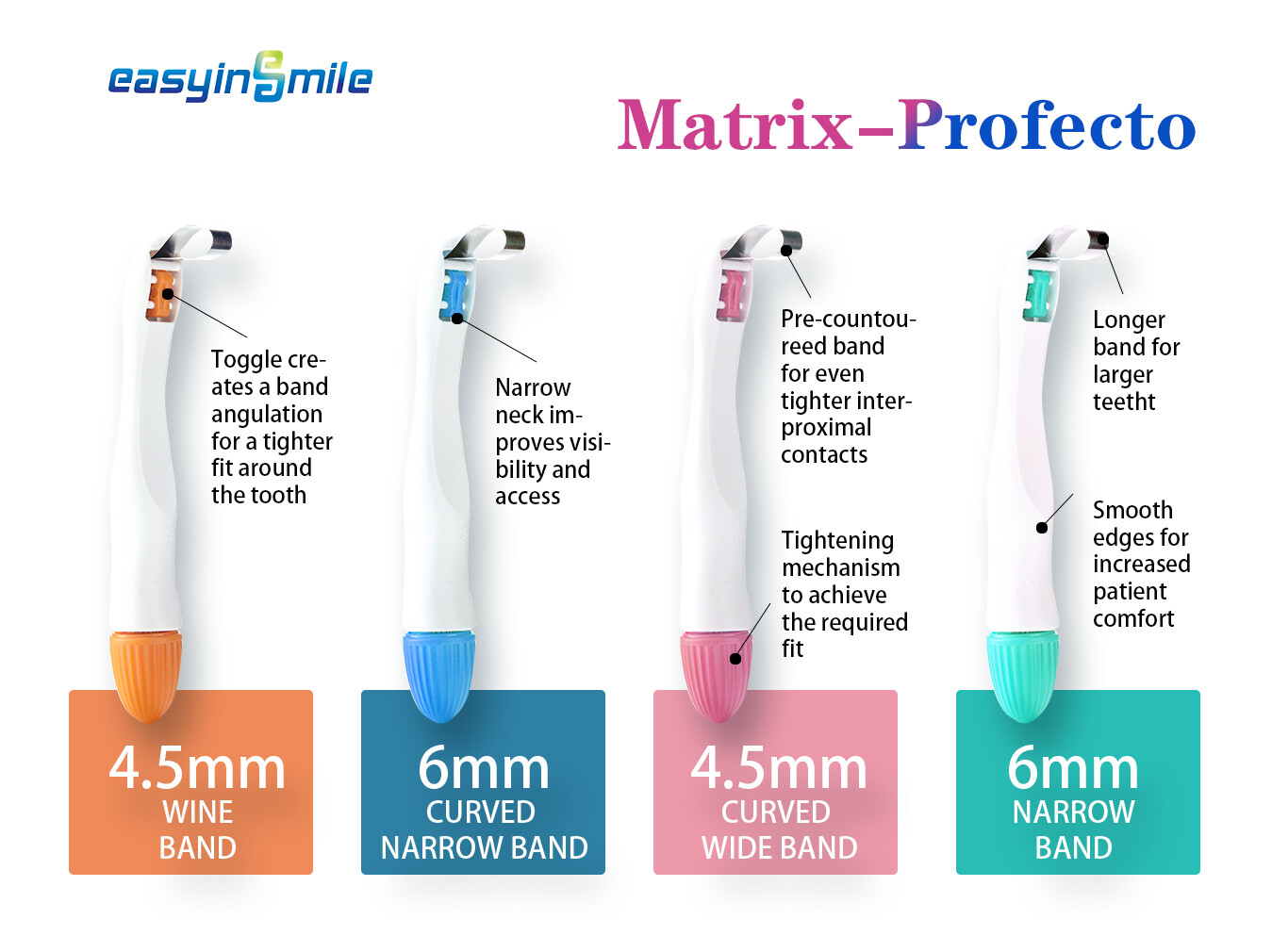 50Pcs Dental Pro Matrix Band Molar/Premolar pre formed matrices bands tofflemire
