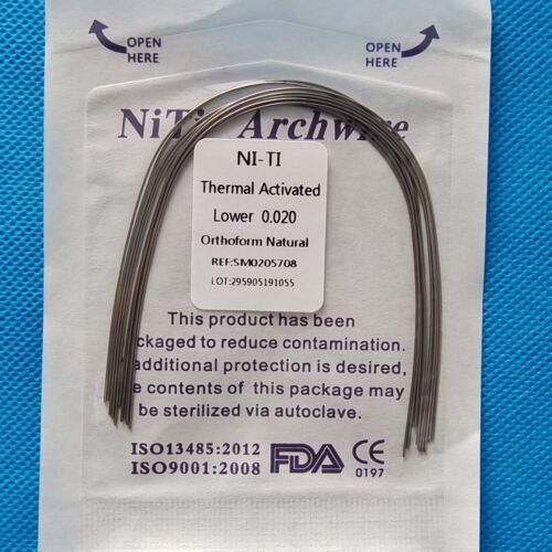 10Packs Dental Orthodontic Thermal Activated Niti Round Arch Wires Natural Form