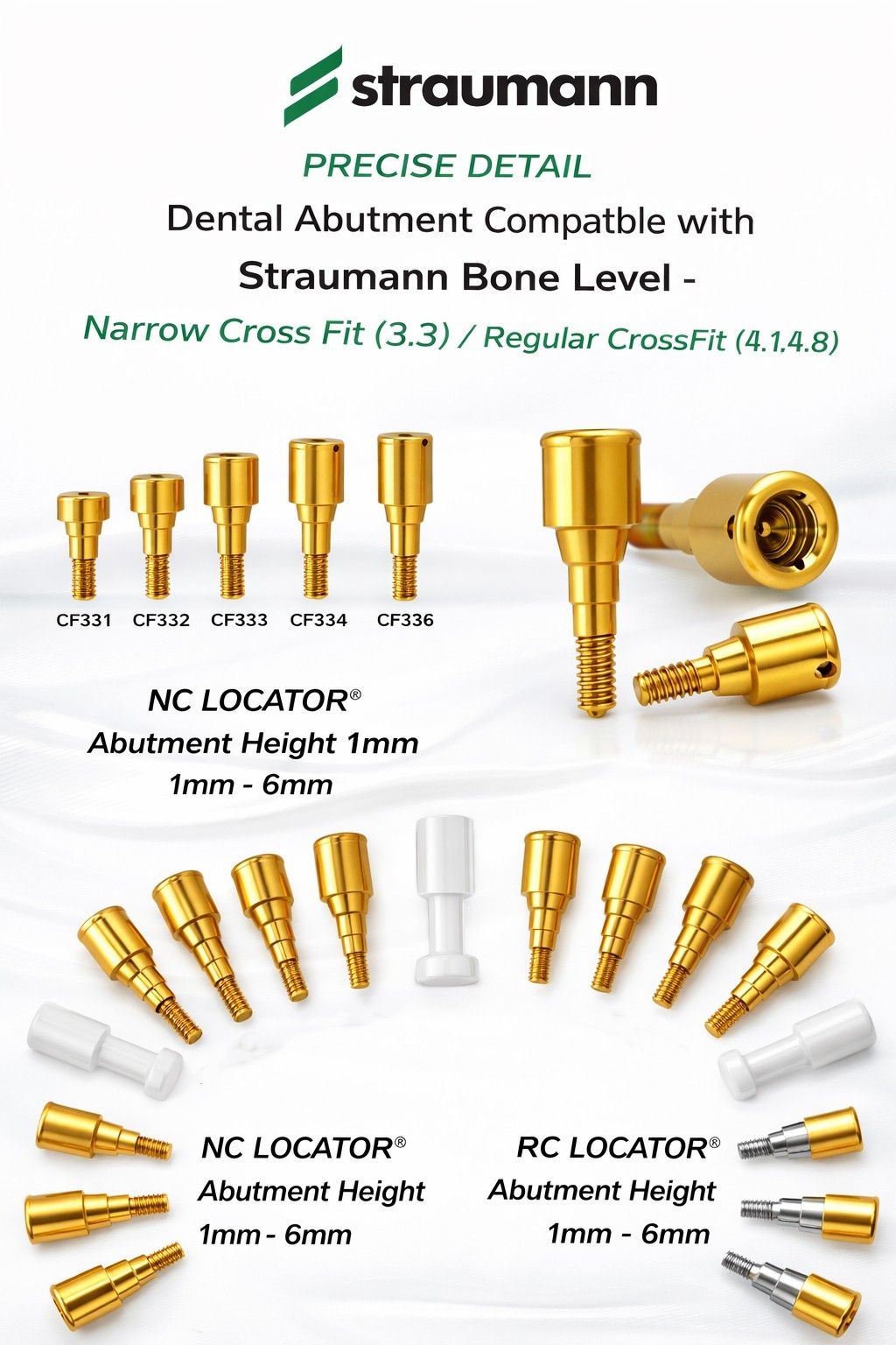 Bone Level Positioner Locator Abutment Covered Attachment Accessories Straumann