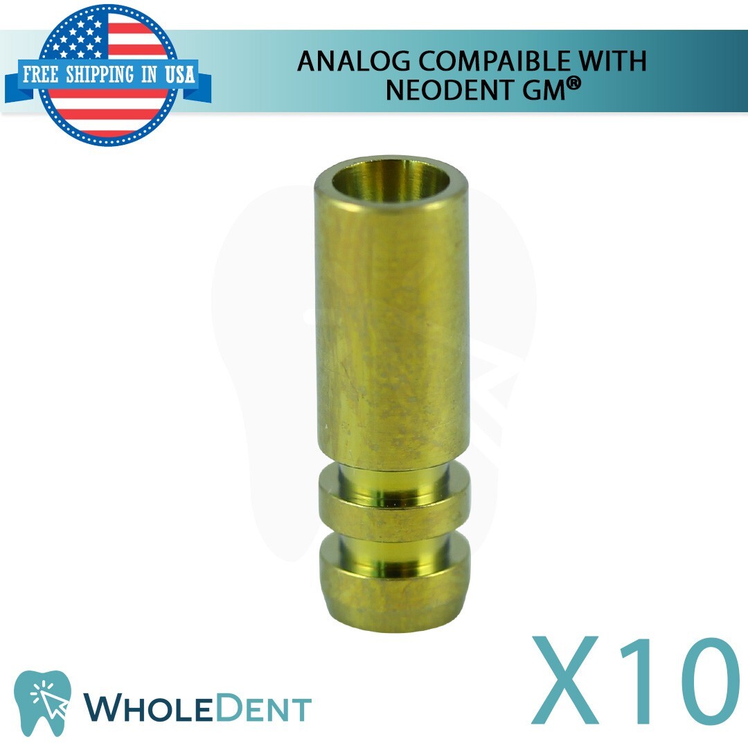 10 Fixture Analog Compatible With Neodent® GM Platform Dental Replica Lab System