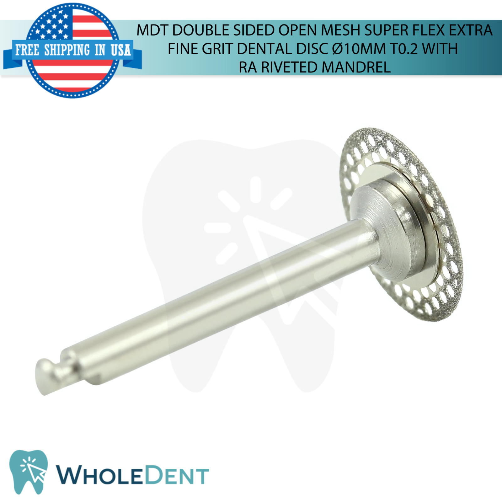 Double Sided Open Mesh Super Flex Extra Fine Grit Dental Lab Disc Ø10mm T0.2mm