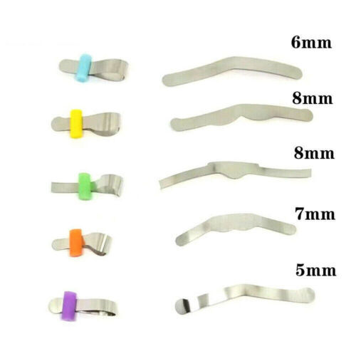 20Pcs Dental Preformed Forming Sheet Matrix Band Sectional Contoured Metal Bands