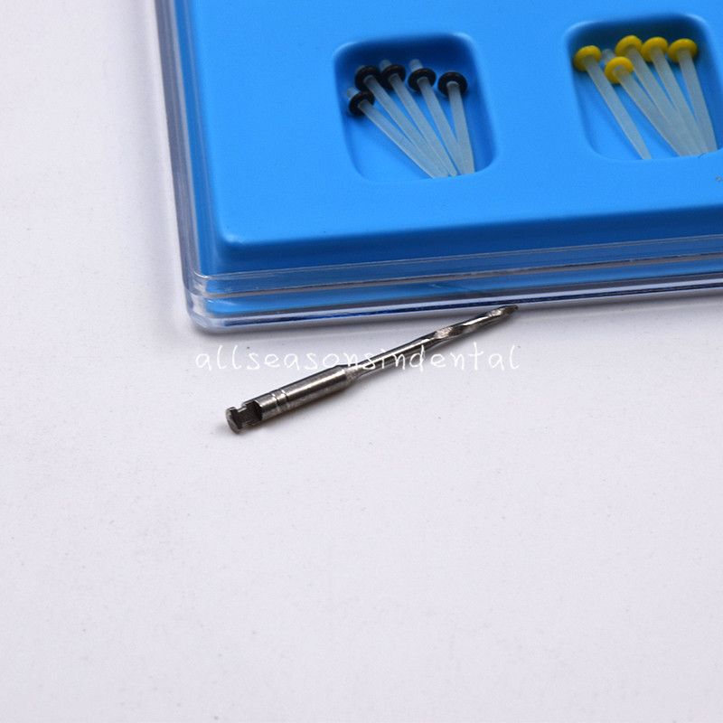1 Box Dental High-intensity Quartz Straight Pile Fiber Resin Post 4 Drills Mixed