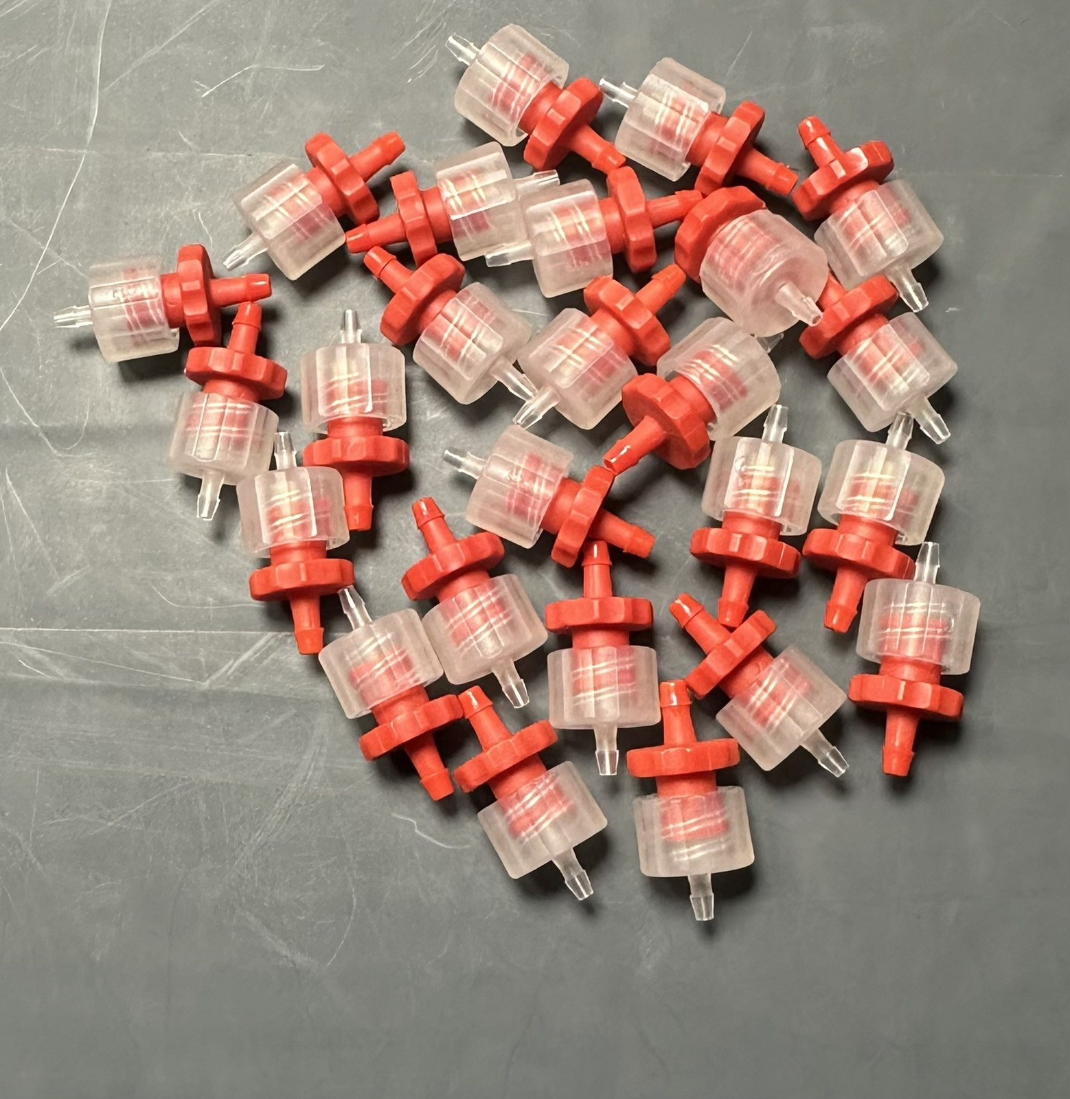 Value Plastics 25x-MTLL210-6+25x FTLL210-RED,, Free DHL M/F Luer Lock-1/16” Barb