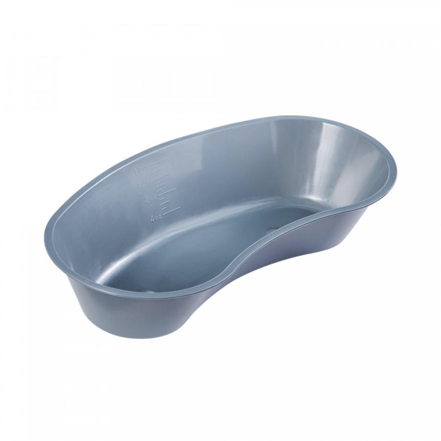 McKesson Emesis Basins Graphite Graduated Plastic Kidney Single Use 16 oz 250 Ct