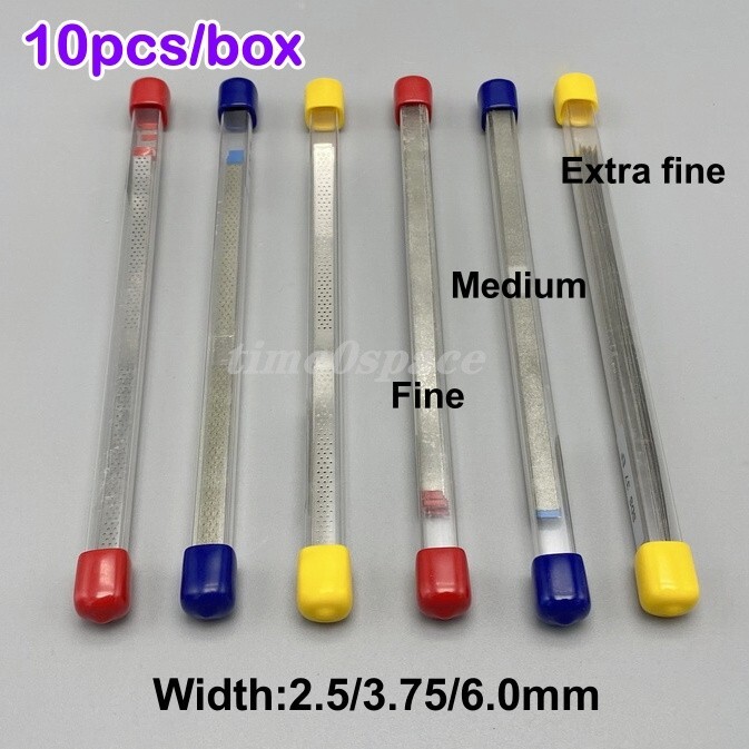 Dental Metal Polishing Stick Polish Strip with Single Side of Diamond Sanding