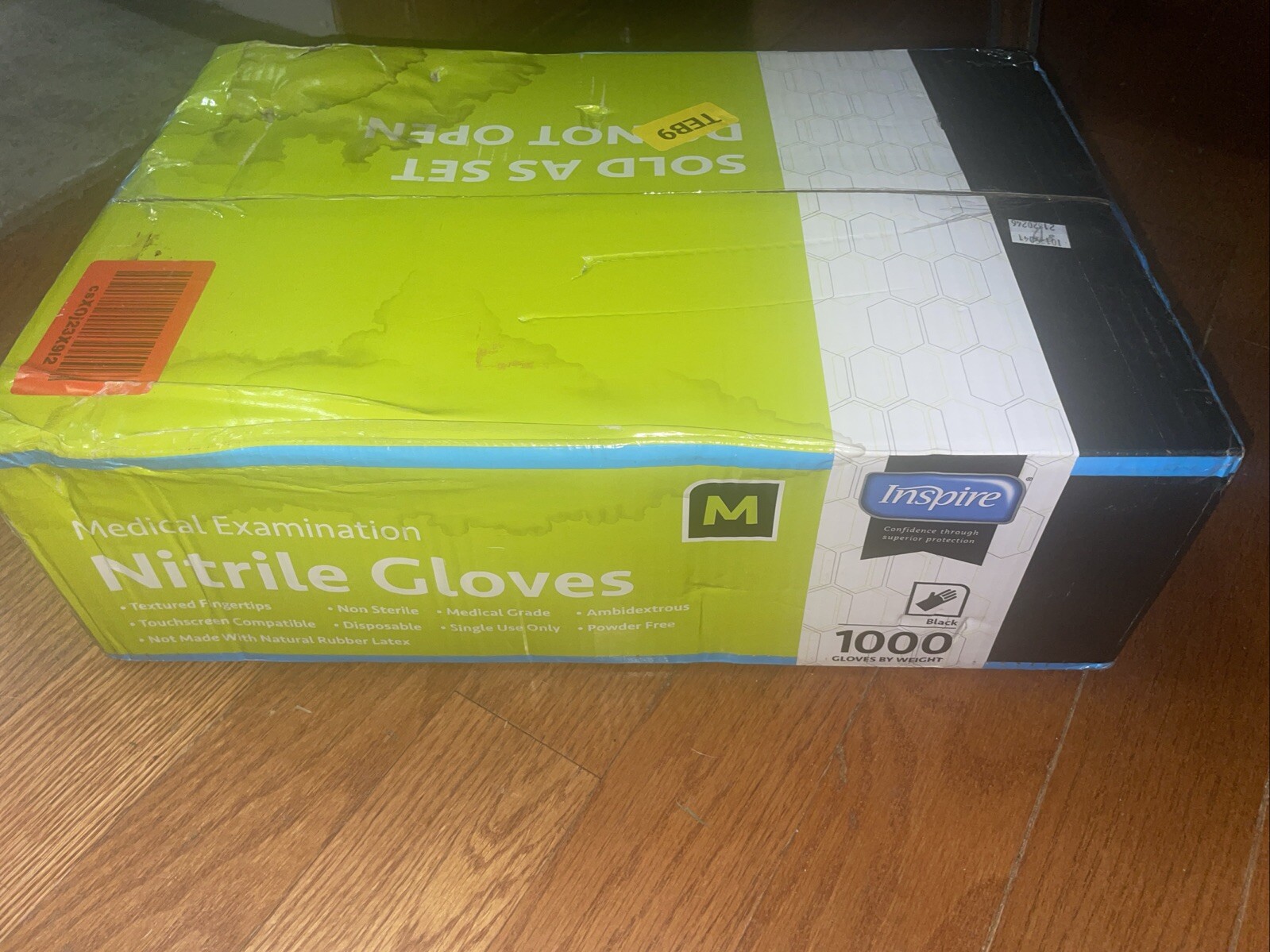 Inspire Case 1000 Nitrile Gloves | THE ORIGINAL Quality Black Disposable Medium