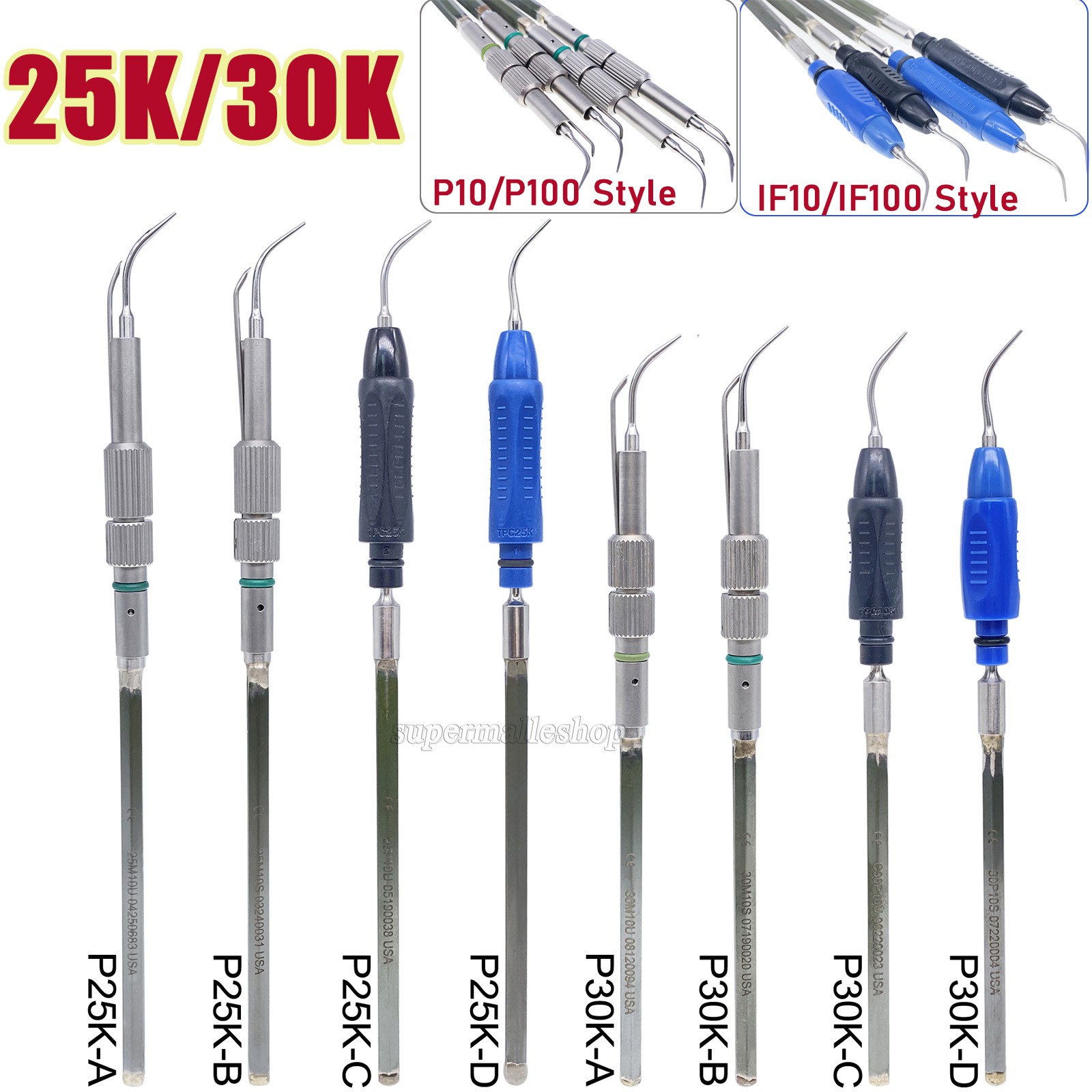 DMXDENT Cavitron Dental Inserts Tips 25k/30k Ultrasonic Slim Series Fit EMS/ART