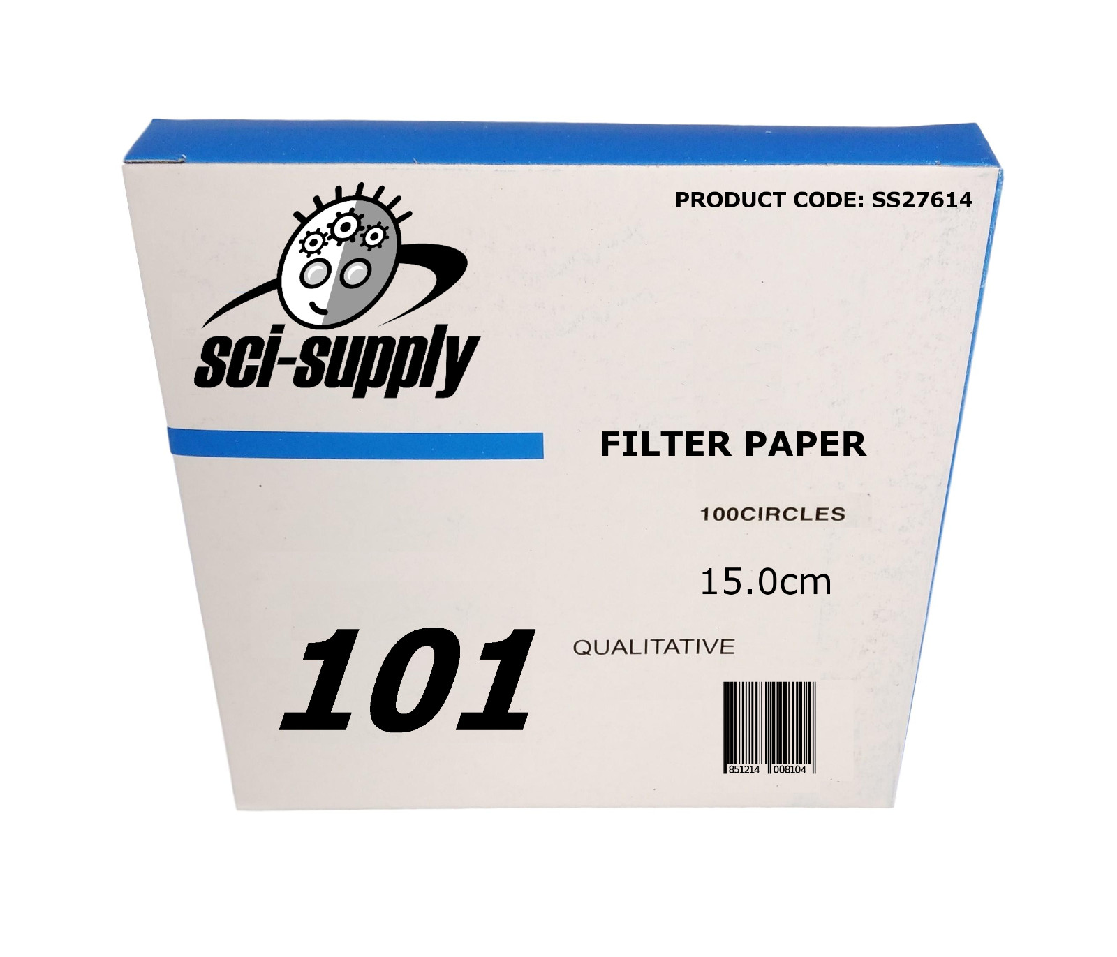 Sci-Supply Qualitative Filter Paper, Pkg / 100 Select Size & Speed Below