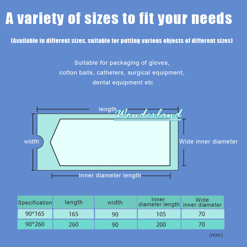 200*Self-sealing Sterilization Pouch Bags Dental Disposable Sterilizer Bag Pouch