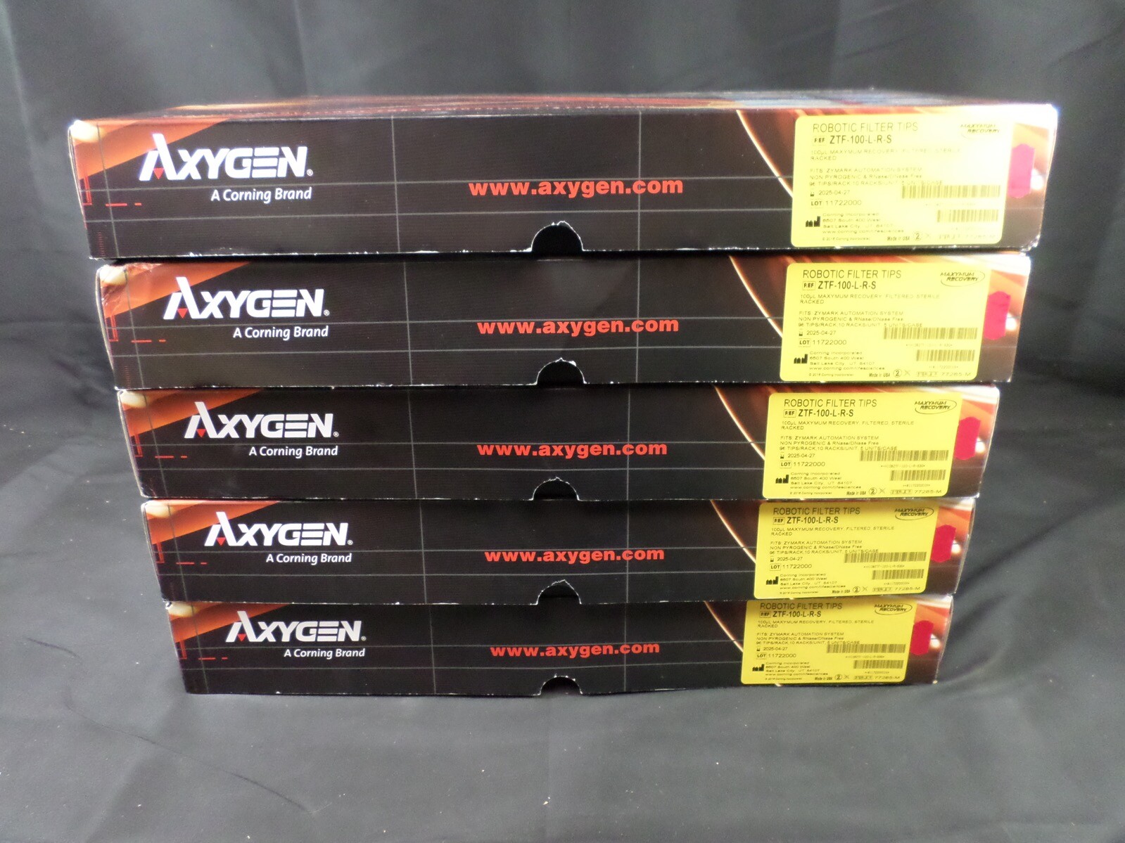 AXYGEN 100μL Maxymum Recovery Sterile Robotic Filter Pipette Tips (4800/Case)