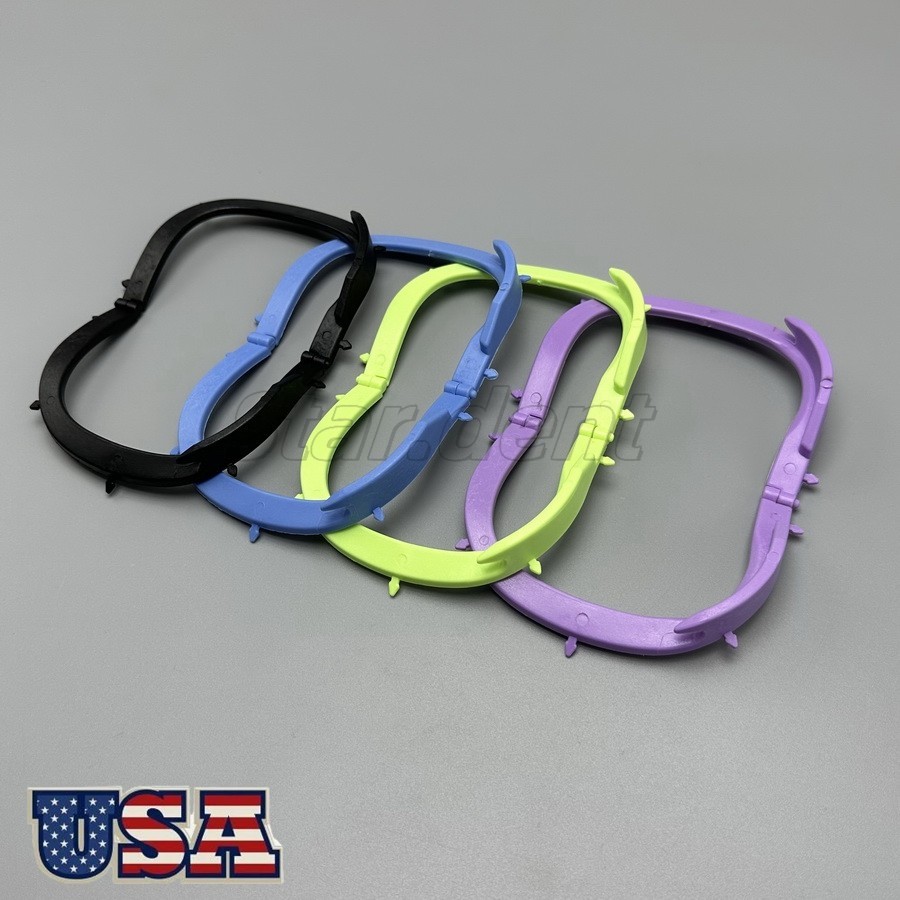10*Dental Rubber Dam Frame Foldable Autoclavable Plastic Spreading Rubber Dam