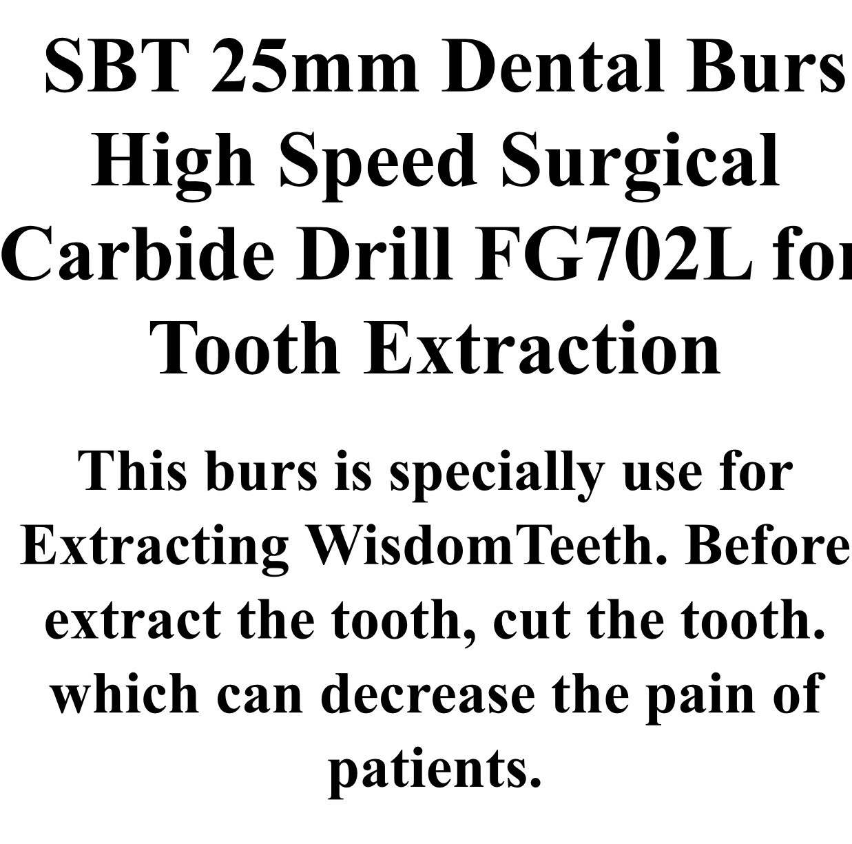 FGOS702 50 Dental Burs High Speed Surgical Carbide Drill Surgical FG702 X 50