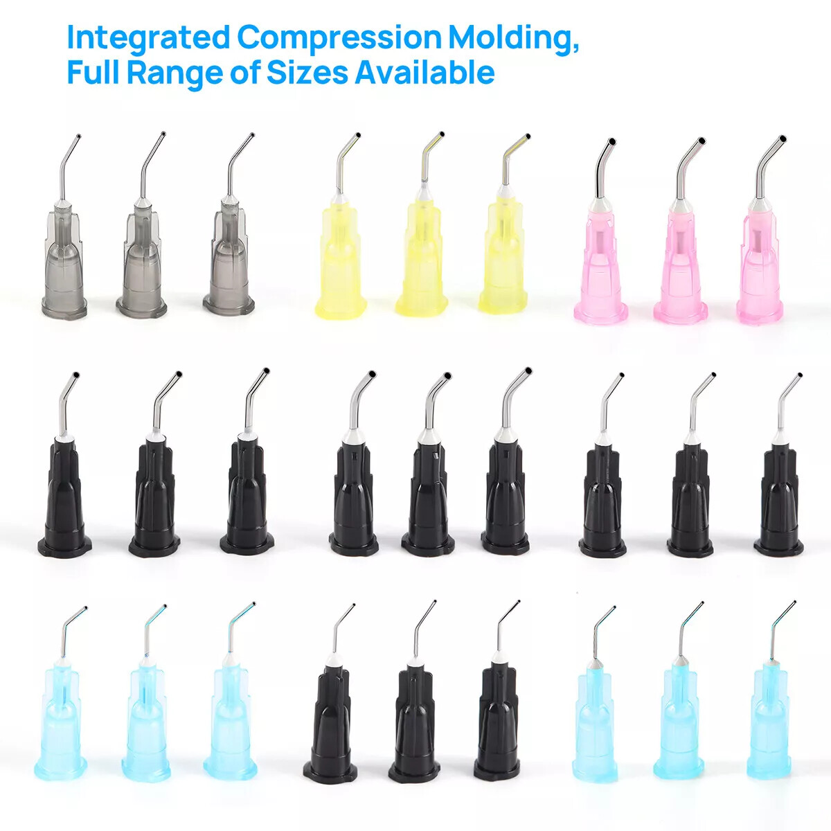 100/p Dental Acid Etch Flow tip Prebent Needle for Irrigation Dispensing Syringe