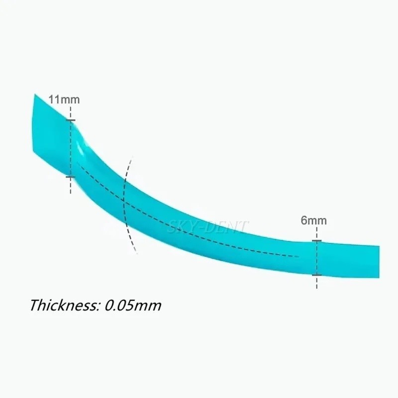 Dental Contoured Anterior Matrix Bands Polyester Blue Strips Matrices System