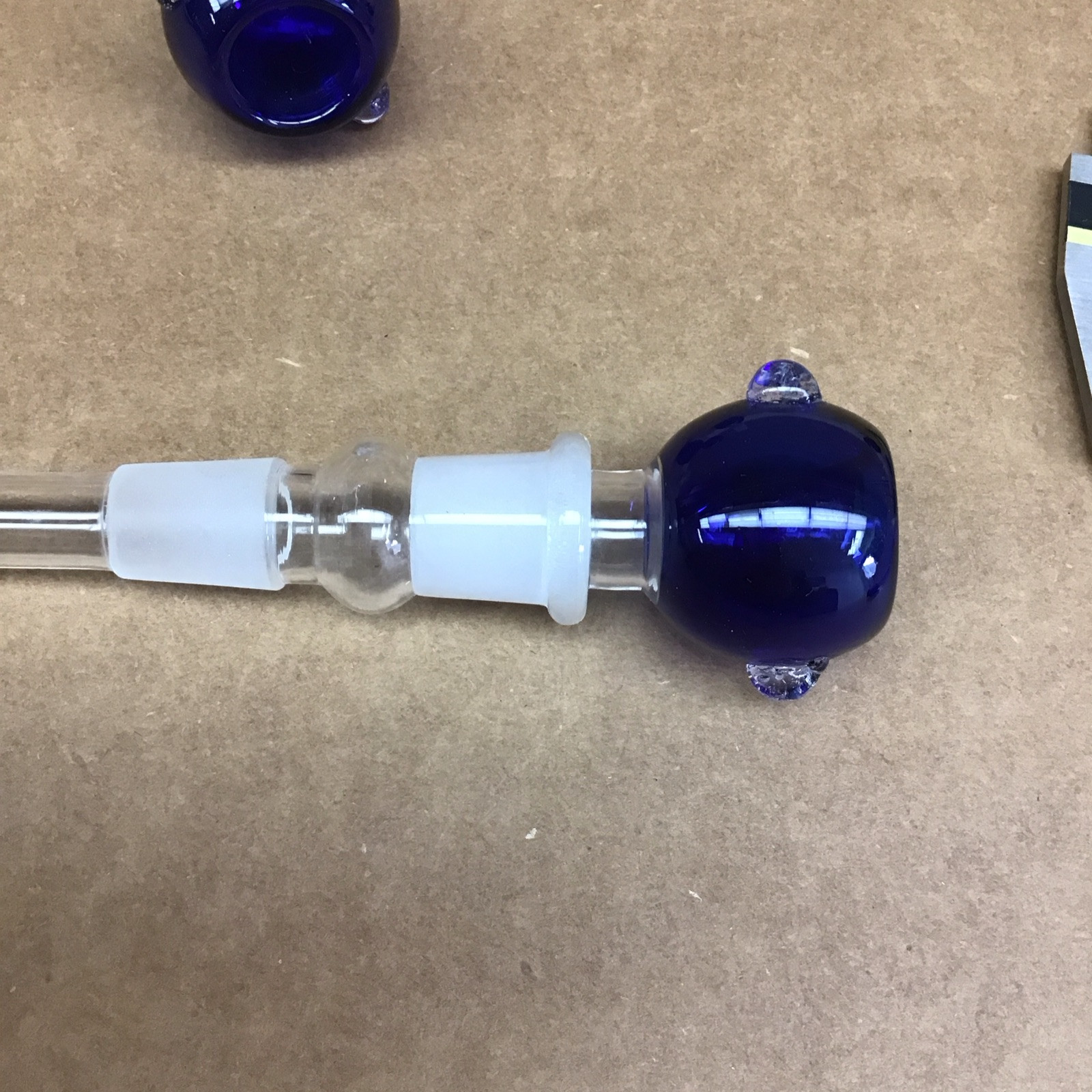5 Pieces – Male 18mm BLUE Glass Swirl Slide Bowl – Hookah Water Bubbler EE7