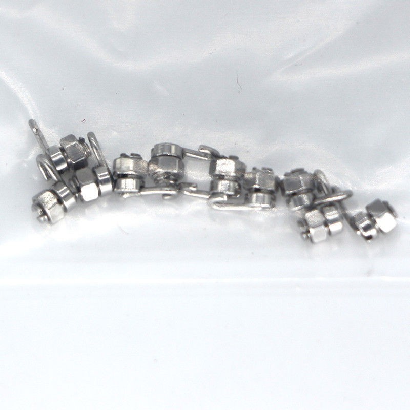 Dental Crimpable Hooks Stops Stainless Steel Hook Arch Wire Stop Lock Left/Right