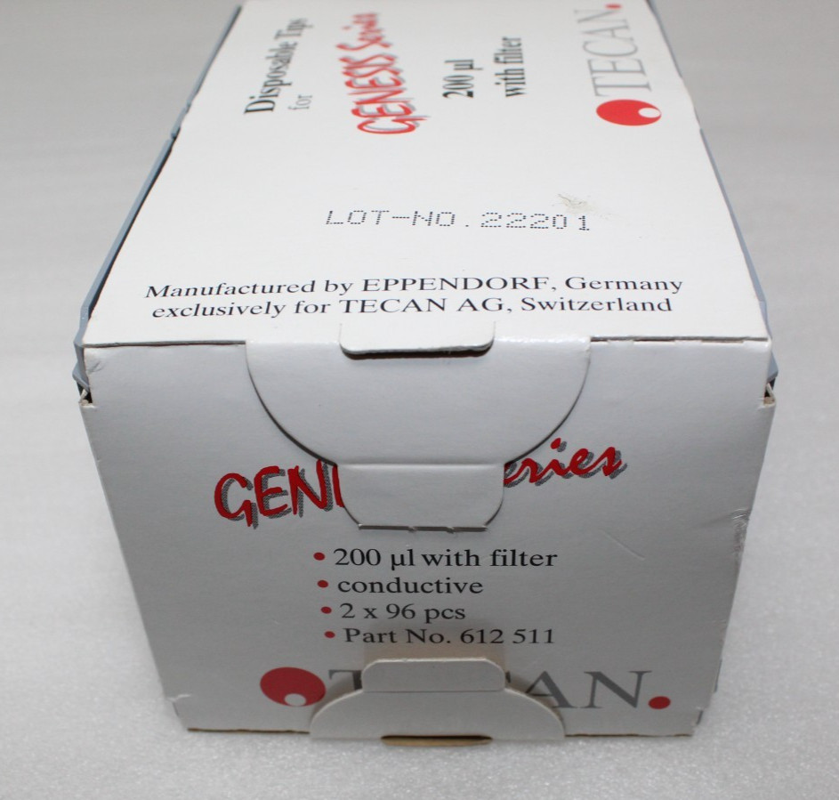 NEW TECAN 612-511 200uL DISPOSABLE TIPS GENESIS SERIES 2X96PCS 22201 EXPIERD