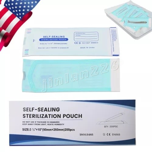 Self Sealing Sterilization Pouch Bags Disposable Dental Sterile Bags Pouches