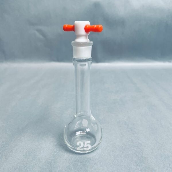Kimble Kimax Volumetric Flask 25 ml Grade A with PTFE Stopper Total of 10 Flasks