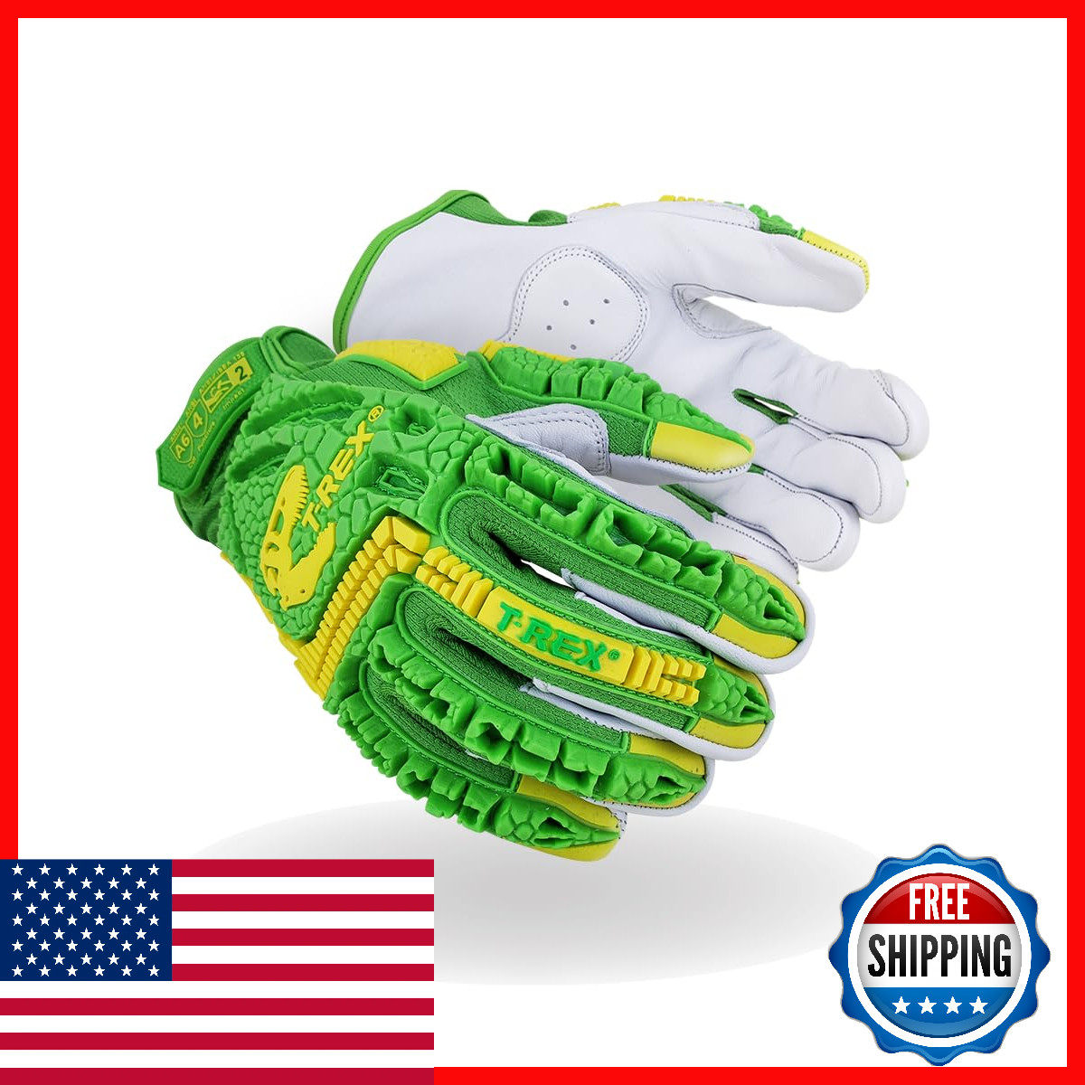 Magid Trx743 Ansi A6 Cut-Resistant Windstorm Series Hi-Vis Impact Gloves 2