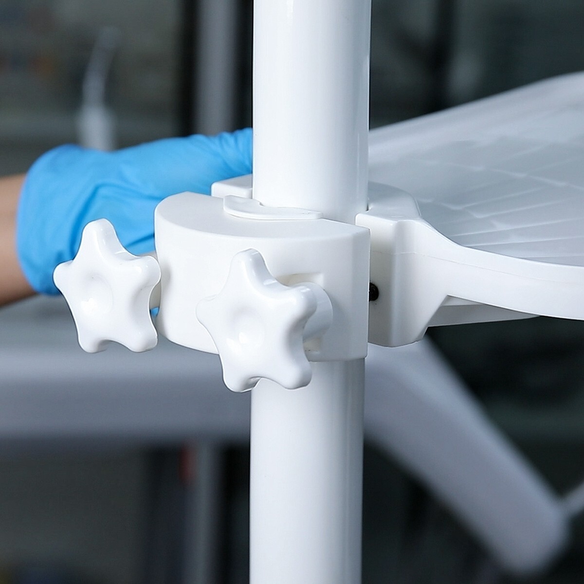 Dental Plastic Post Mounted Tray Table Chair Accessories for Dental Chair