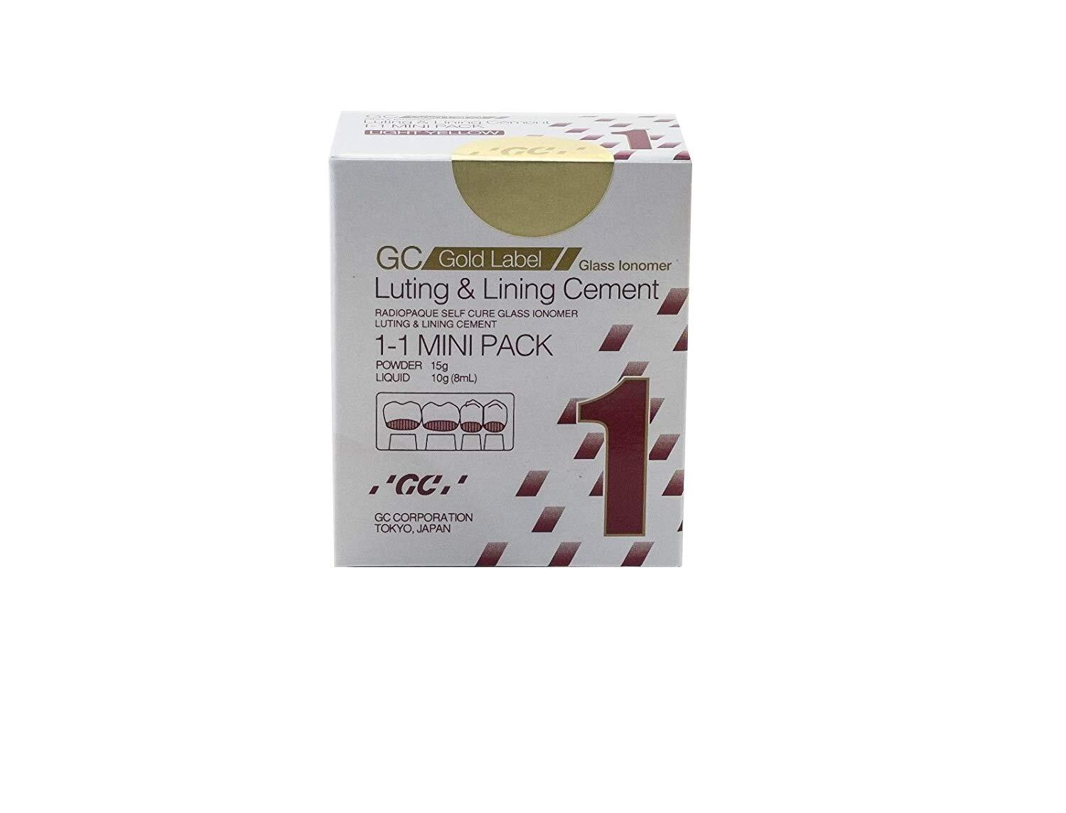 GC Corporation Gold Label Type 1 Glass Ionomer Luting & Lining Cement Mini Pack