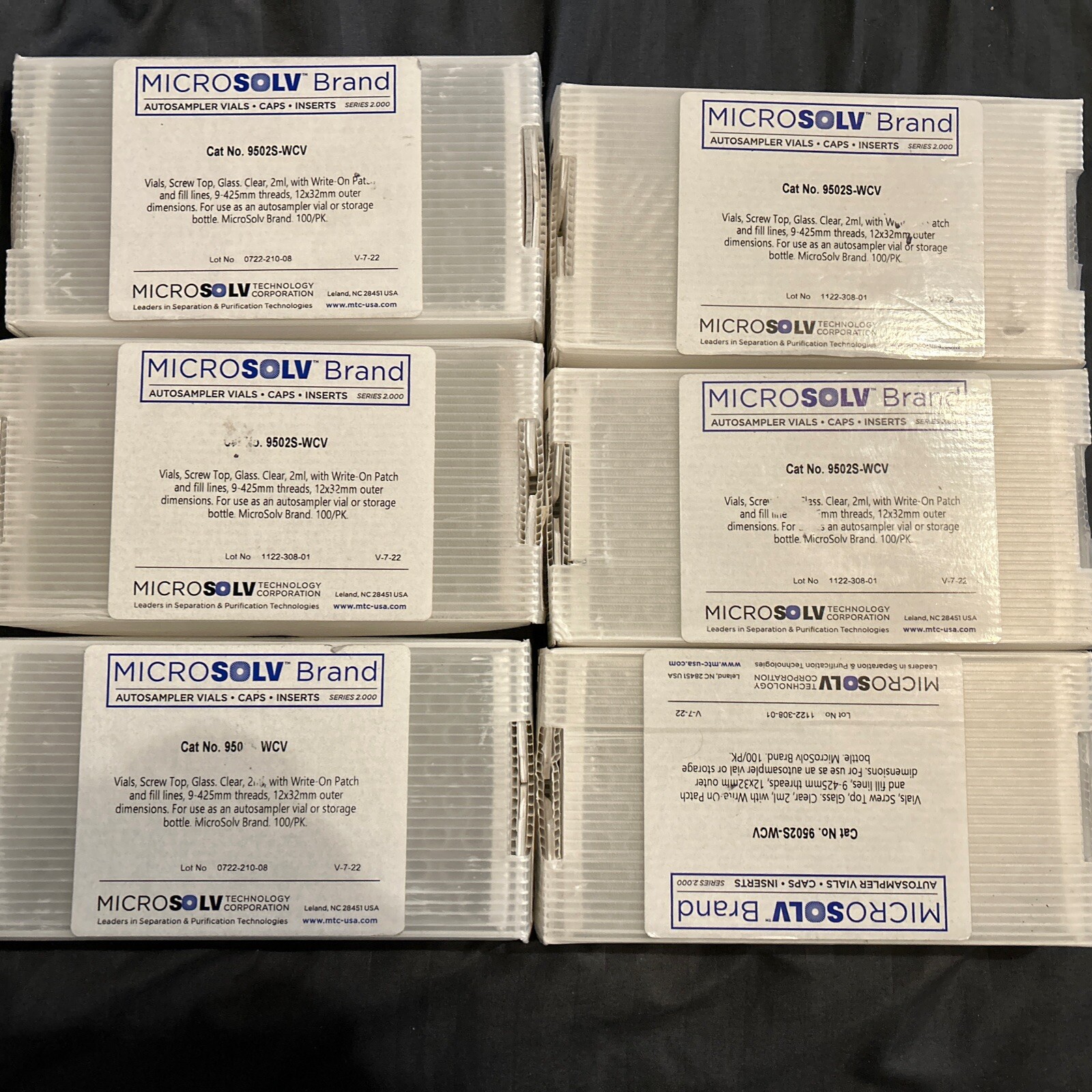 MICROSOLV Glass 2mL Clear Autosampler Vials 12x32mm 9-425mm Thread 100/pk X 6