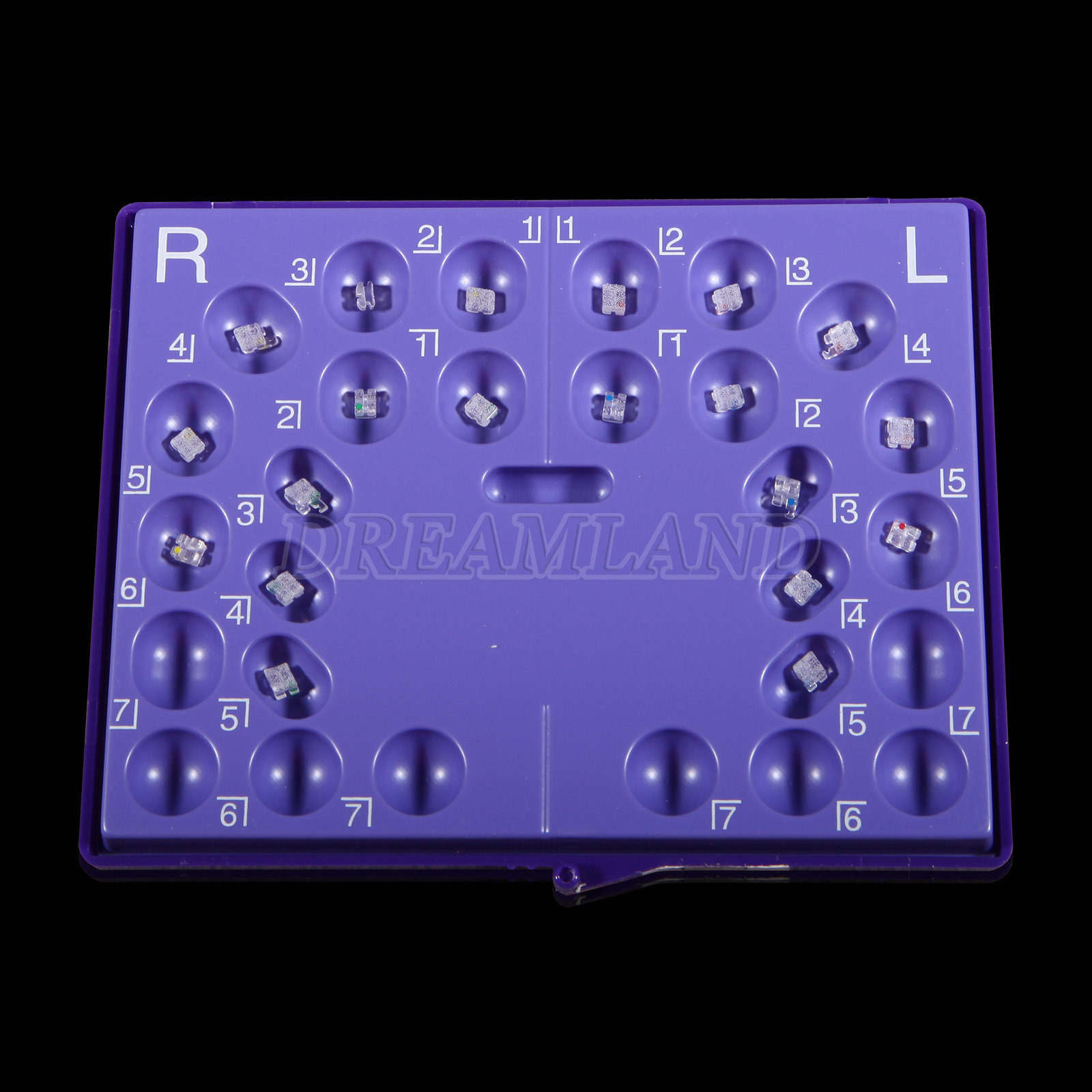 20pcs Dental Bracket Monocrystalline Sapphire Roth 02 3 w/ hooks & Buccal Tube