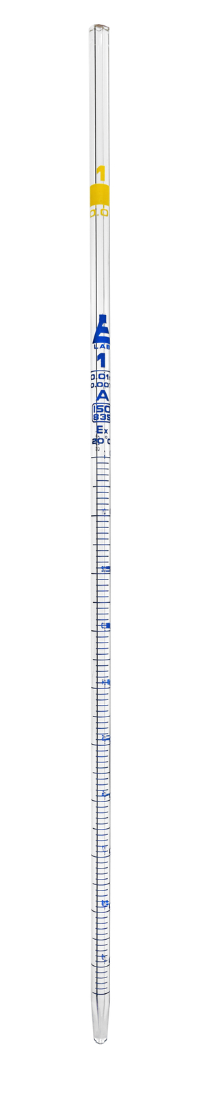 Eisco Labs 1ml Serological Pipette, Class A, Tolerance ?0.007ml