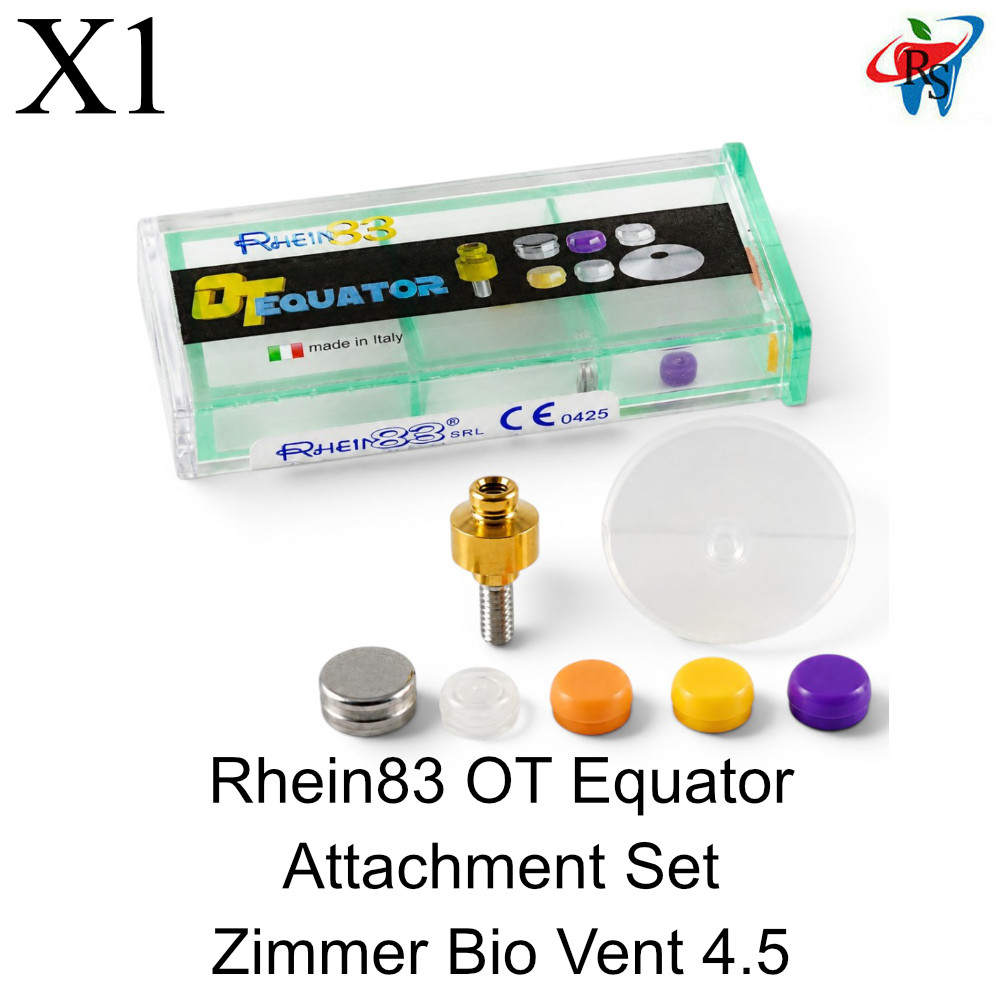 1x Dental Rhein83 OT Equator Set for Zimmer Bio Vent 4.5 with Housing and 4 Caps