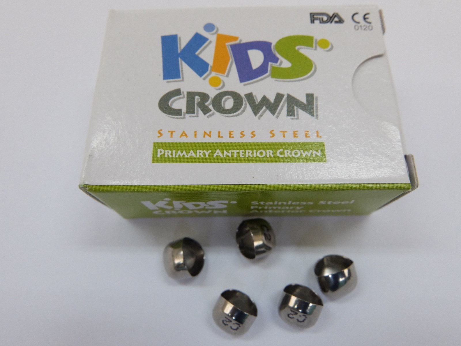 PRIMARY ANTERIOR KIDS CROWN :5PCS(Refill/box) (stainless steel) FDA, CE1023
