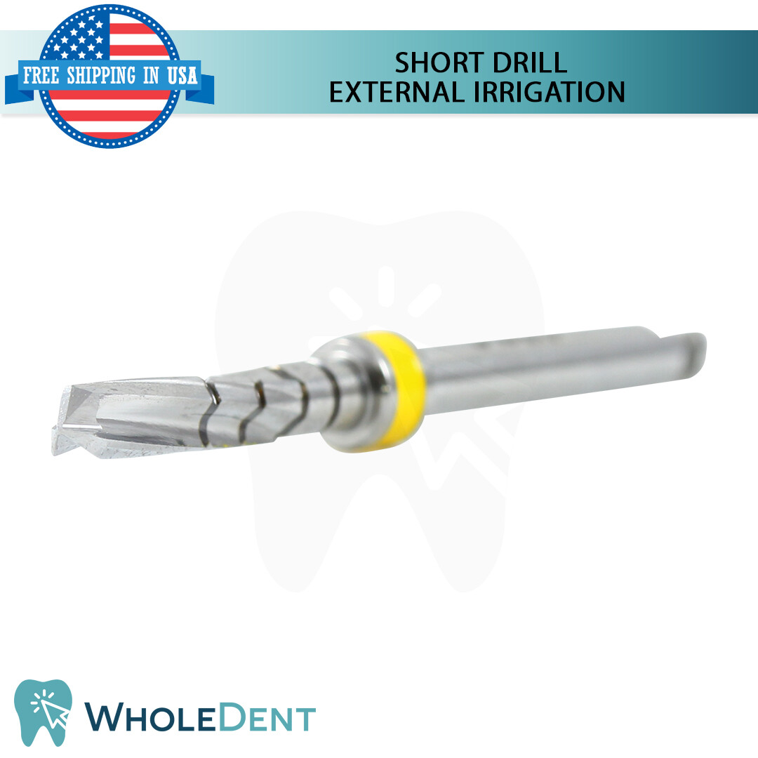 Sur gical Short Cylindrical Drill External Irri gation Dental Im plant Tool