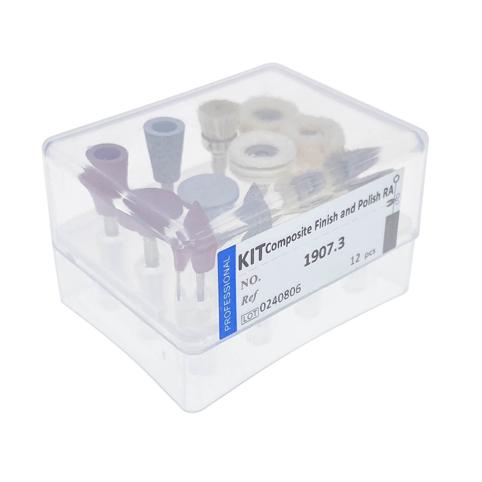 12 Pcs Dental Composite Finishing and Polishing Kit RA For Low Speed Handpiece