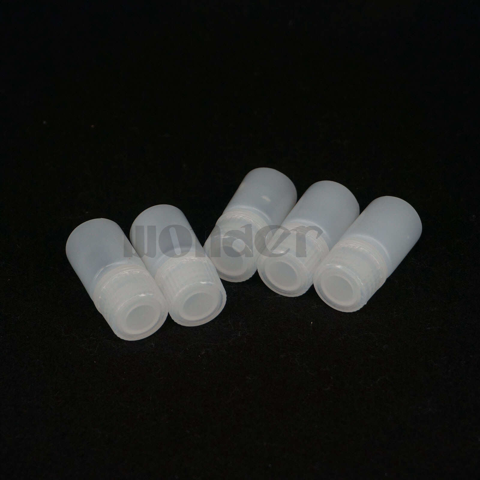Lot5 10ml White PP Plastic Cylindrical Chemical Container Reagent Bottle