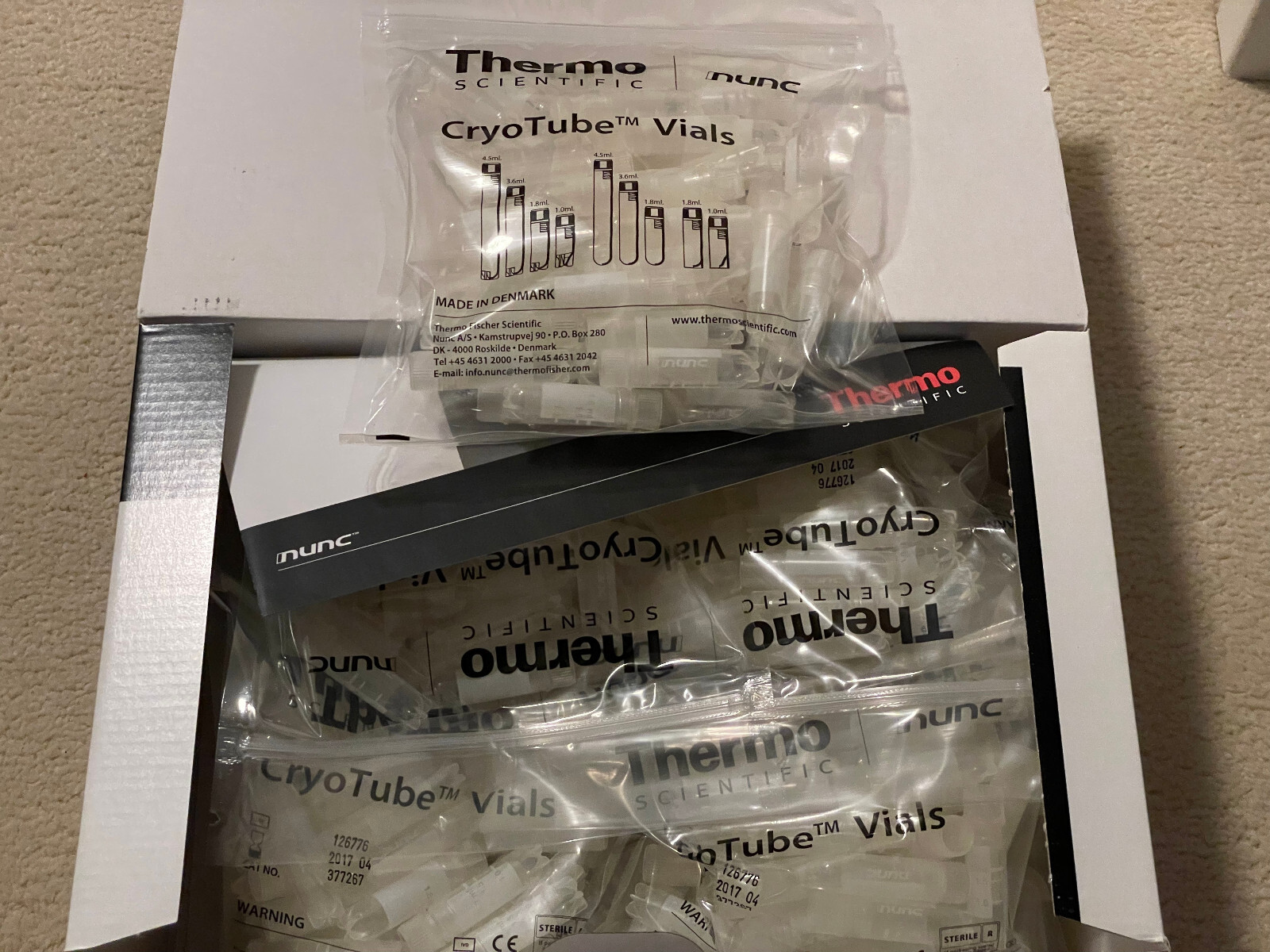 NUNC 377267 1.8mL SI PP Starfoot Cryogenic Storage Cryotubes – 450/CS