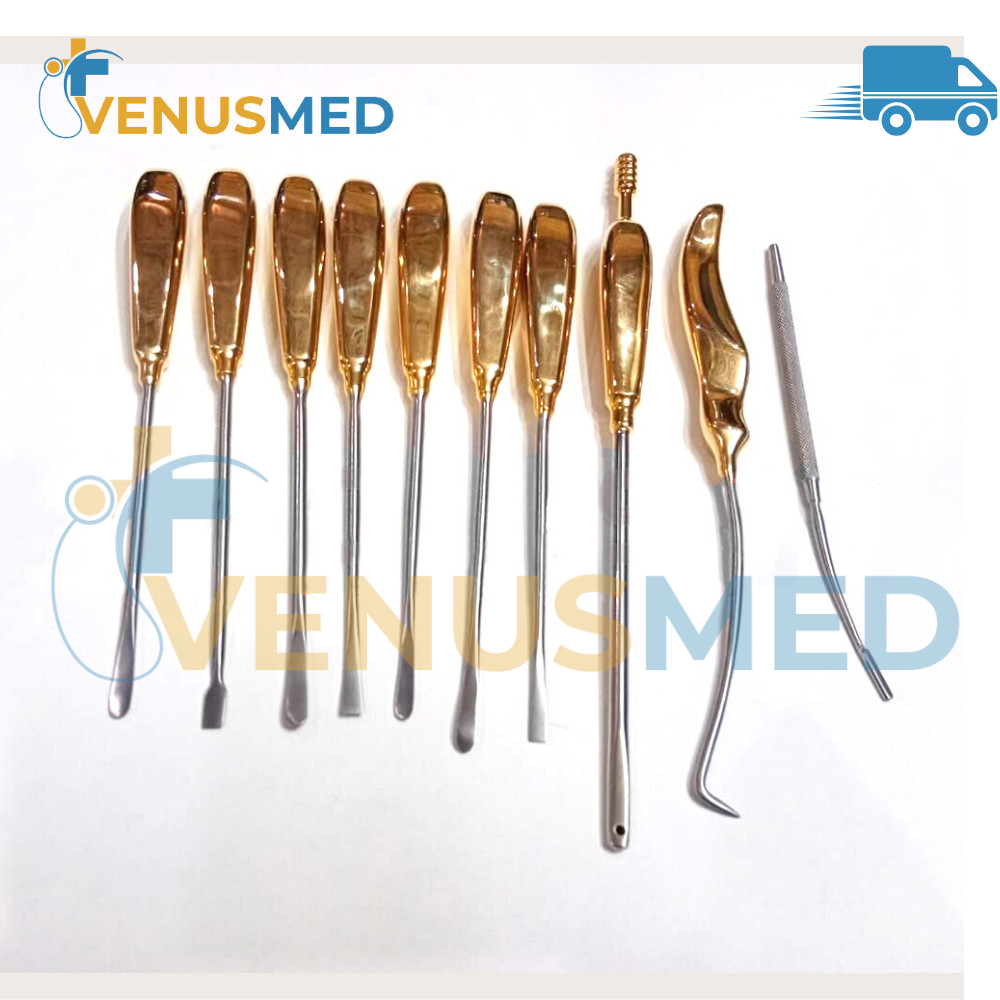 Daniel Endoscopic Forehead Lift Dissectors 10 PCS Set Facial Plastic Surgery