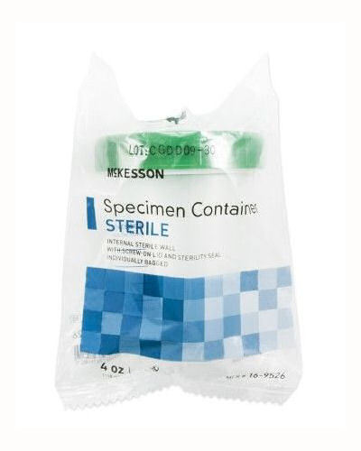 NEW McKesson LIQUID jar Specimen Container Polypropylene Screw Cap Sterile#523