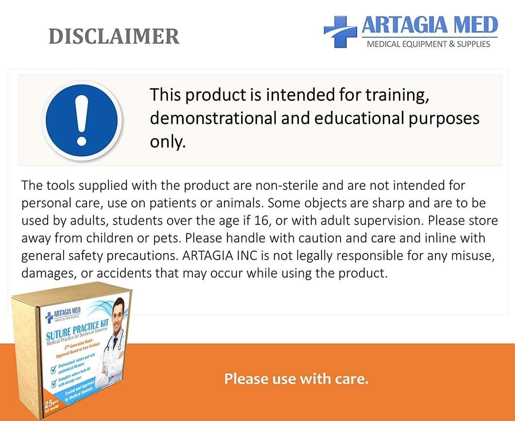Medical-Grade Suture Practice Kit with Variety of Wounds