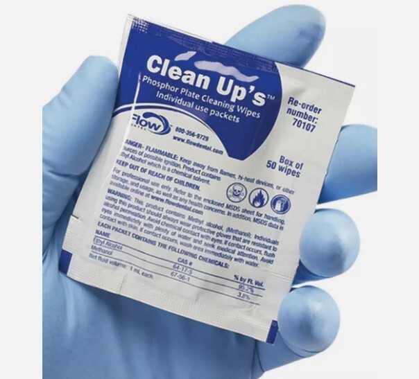 Clean Ups Phosphor Plate Cleaning Wipes (Pkg. 50) – Flow Dental #70107
