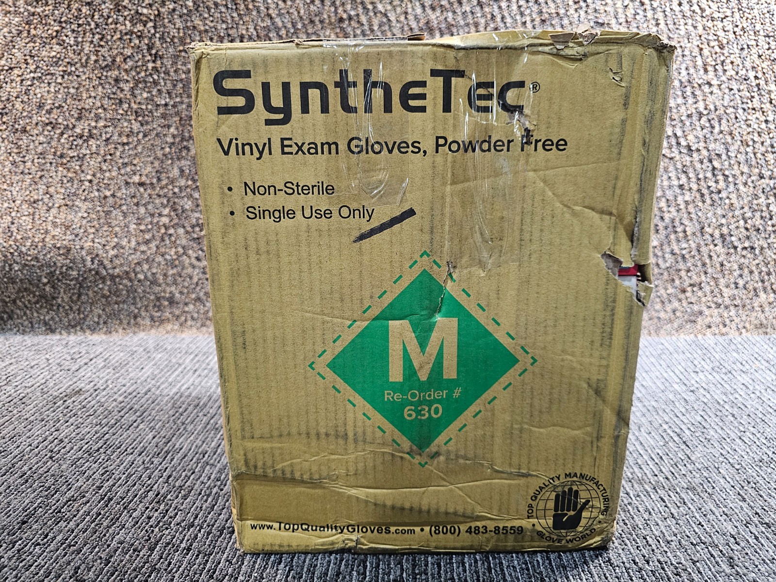 (QTY 1000)Top Quality Manufacturing 630 SyntheTec Medium Vinyl Gloves PowderFree