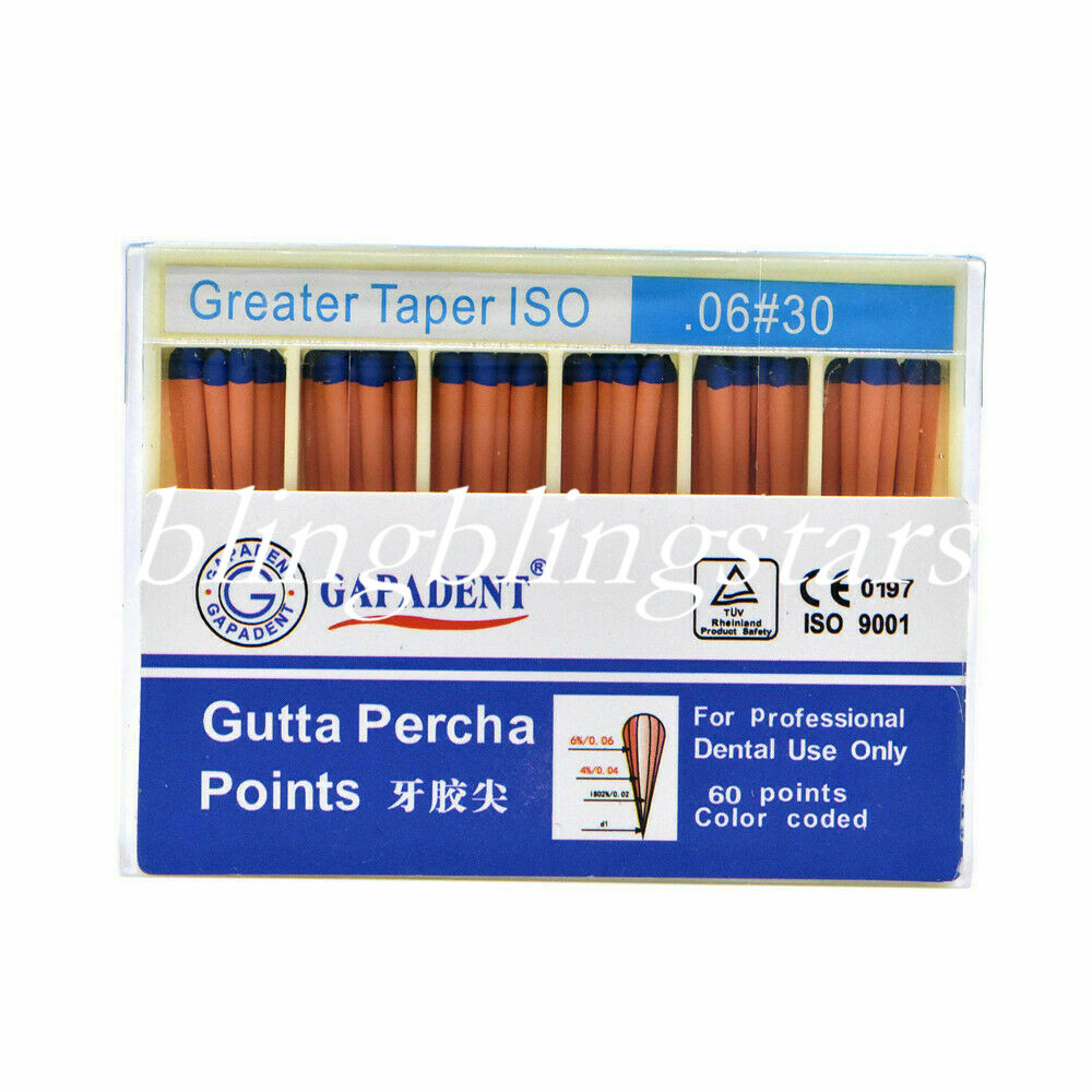 1 Box Dental Gutta Percha Points 0.02 /0.04/ 0.06 GAPADENT 15 Size For Choose
