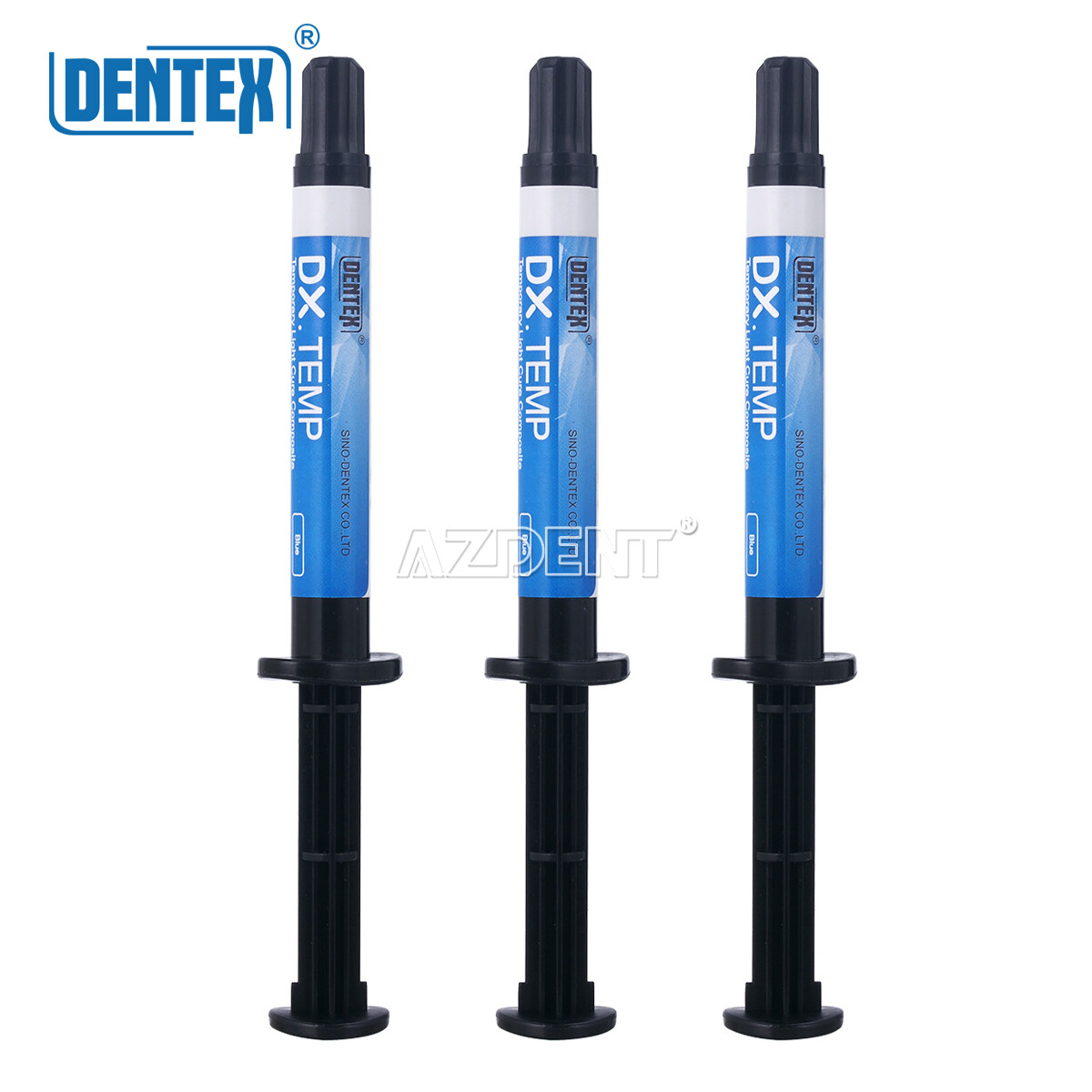 Dentex Dental Temporary Flow Light Cure Filling Composite Resin Blue 2.5g/pcs