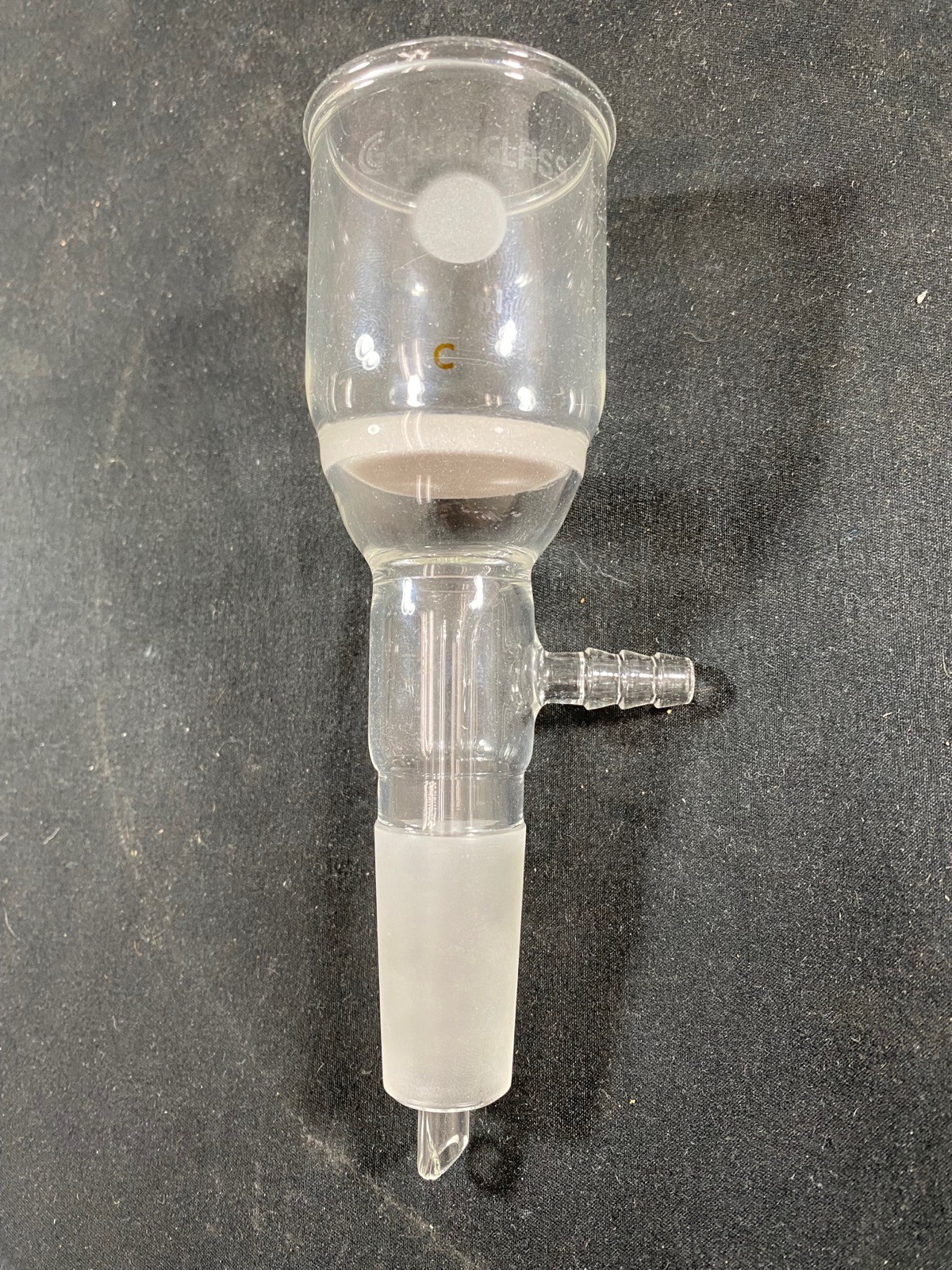 CHEMGLASS Glass 60mL C Frit 24/40 Vacuum Buchner Filter Funnel CG-1406-07 (D)