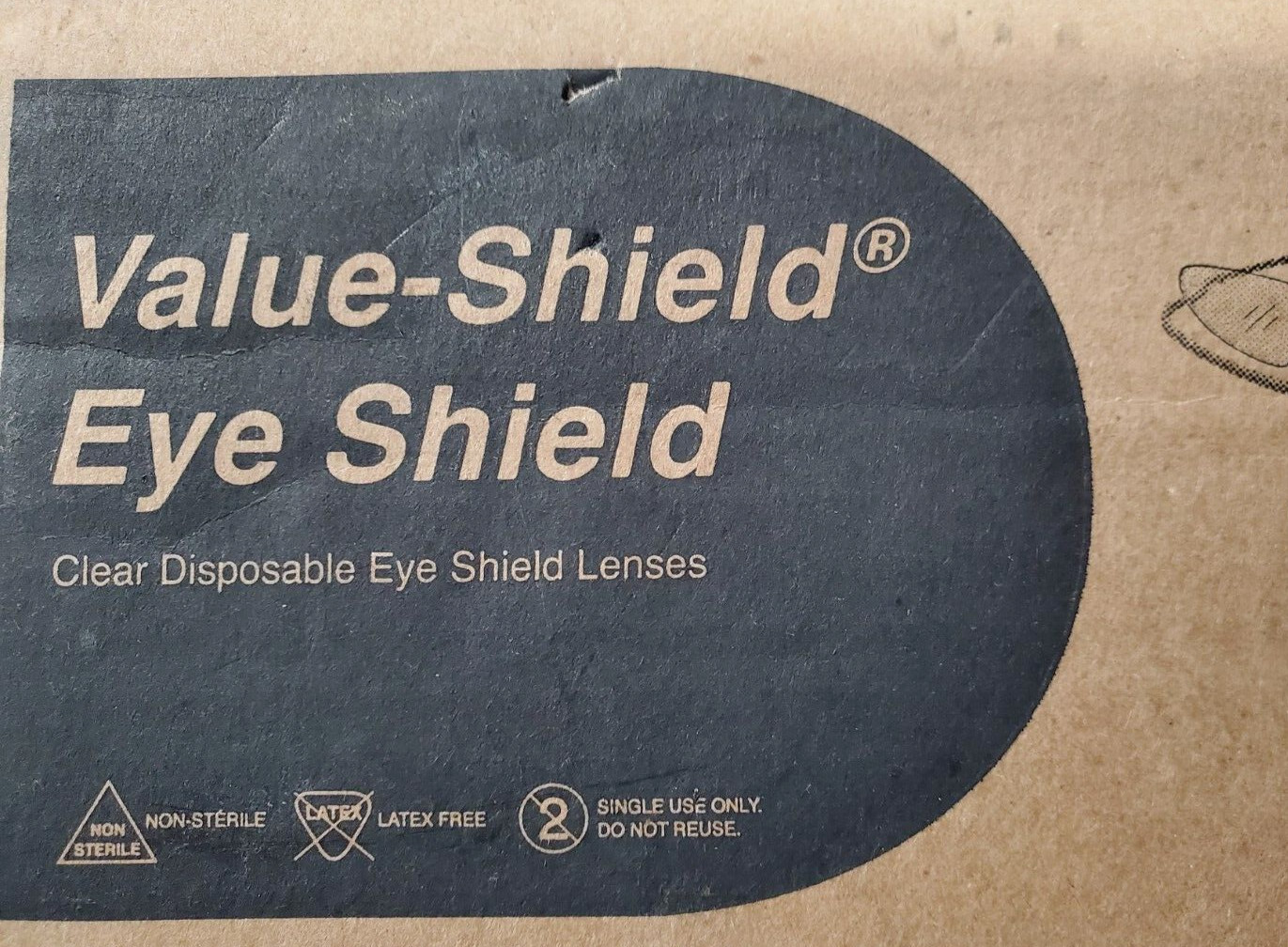 Value Shield Disposable Medical/Dental Eye Shield Clear Single Use 50 Pack