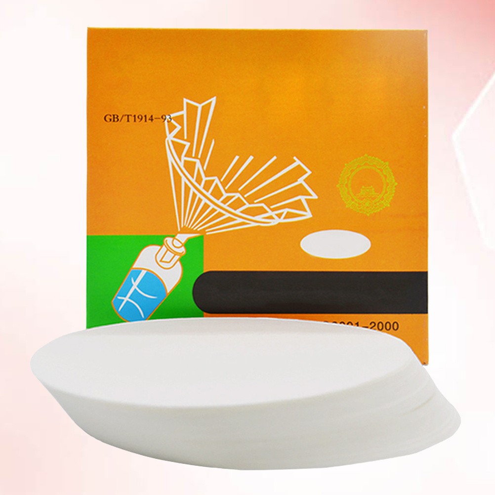 Premium Qualitative Filter Paper for Lab Use White Cotton Pulp 1 Box 100pcs 15cm