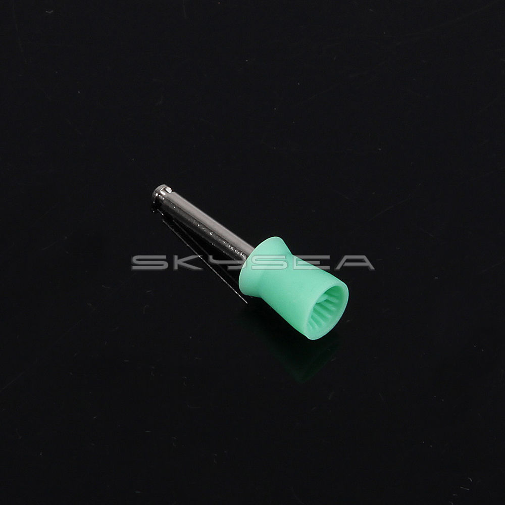 100pcs Dental Polishing Cups Teeth Prophy Polisher Latch Type Rubber Green NJ
