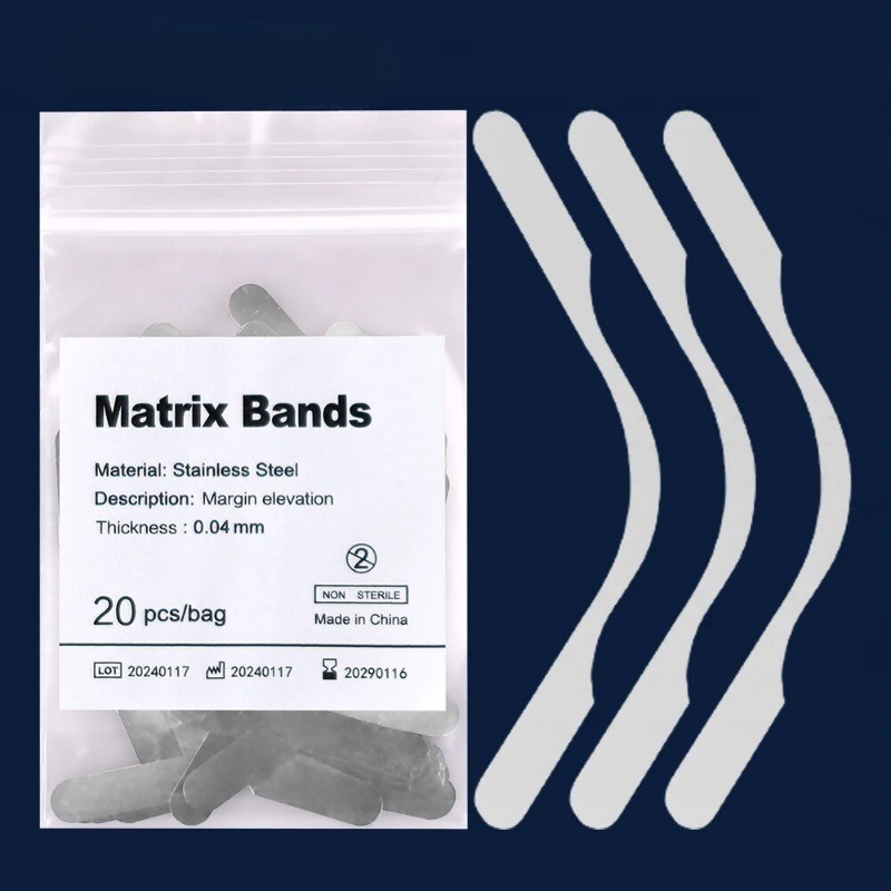 Dental Tofflemire Contoured Matrix Bands Medical Stainless Steel Thickness0.04mm