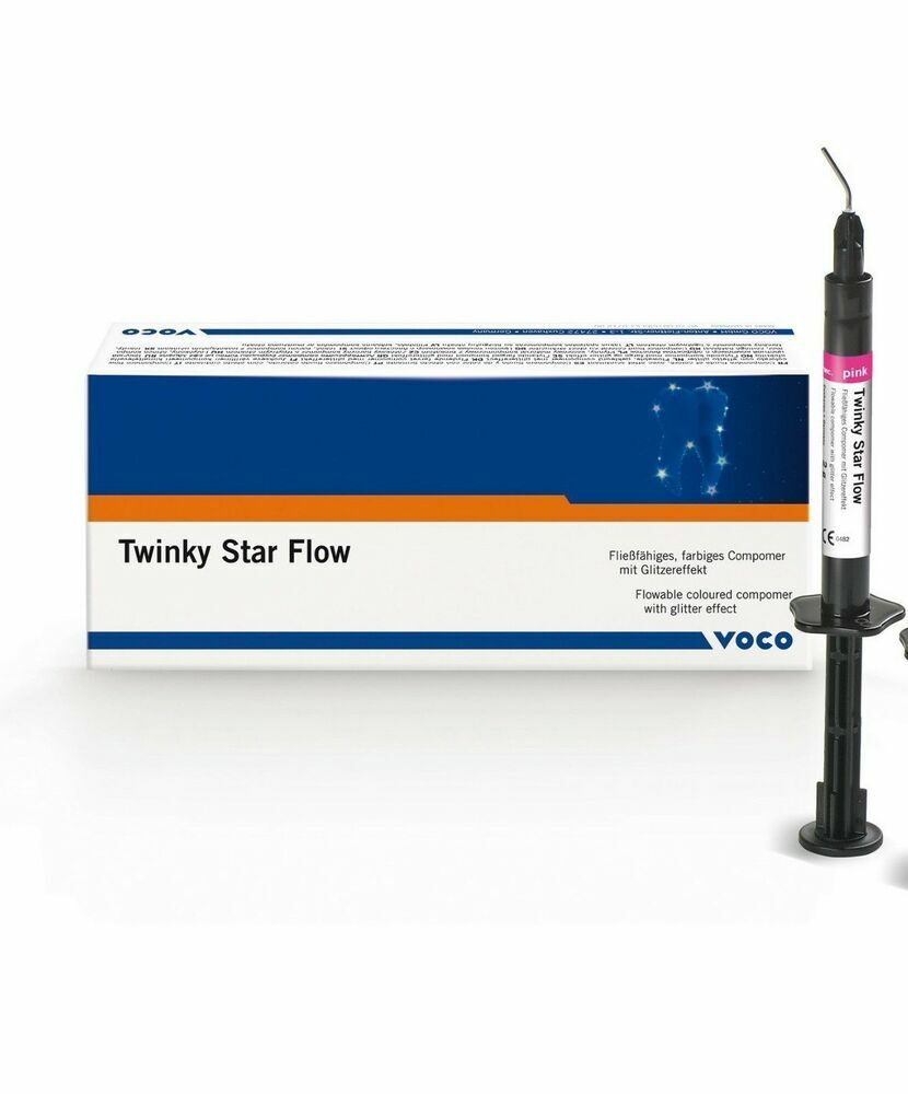 Voco Twinky Star Flow Coloured Light-Curing Compomer with Glitter Effect 2gm